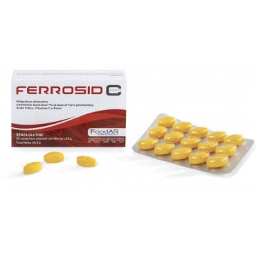 FerroSid integratore di Ferro, Ac Folico, Vit C - 30 compresse