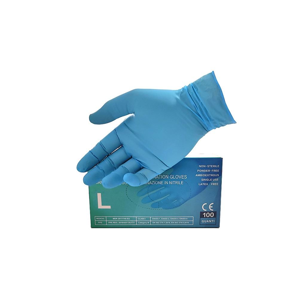 Guanti in nitrile 3,5 gr tg. L - 100 pezzi