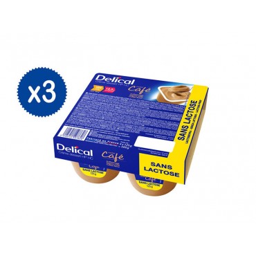 Delical Creme Dessert iperproteica ipercalorica Caffè - 12 x 125 g