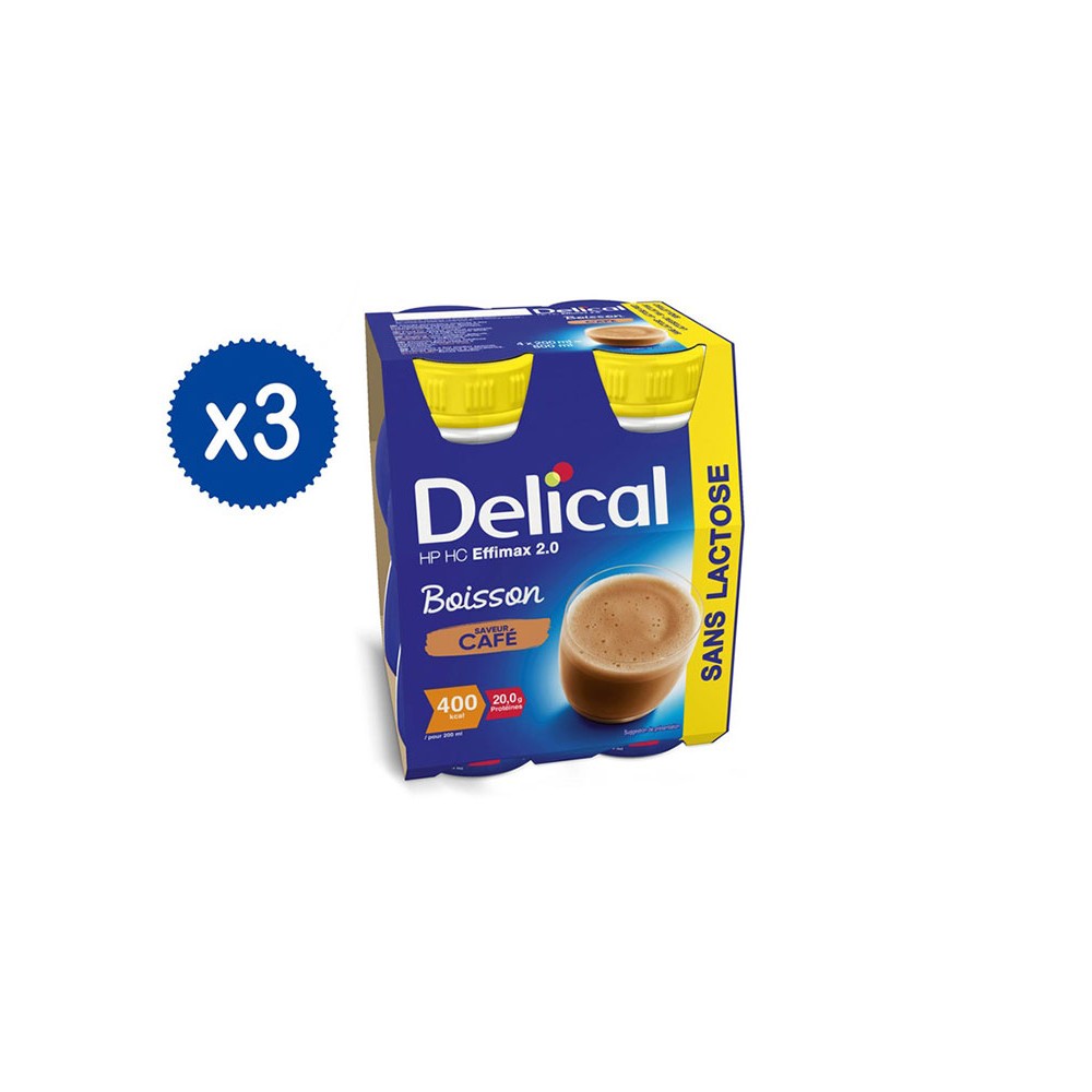 Delical Effimax 2.0 bevanda ipercalorica e iperproteica - gusto Caffè 12 x 200ml