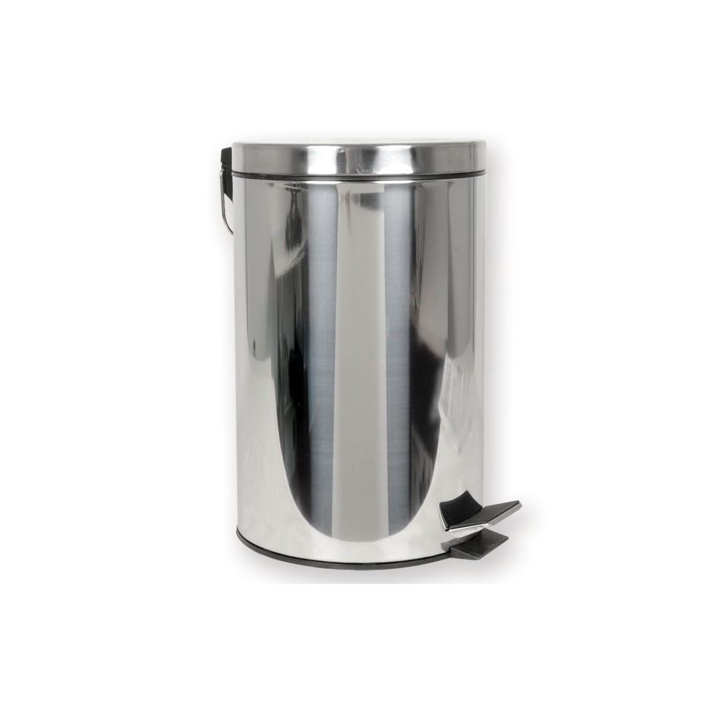 Cestino rifiuti inox con pedale - 12 litri