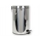 Cestino rifiuti inox con pedale - 12 litri