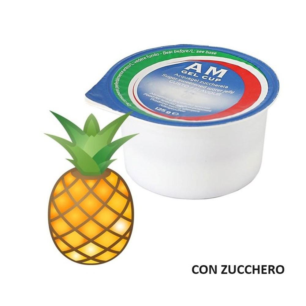 Acqua gelificata gusto Ananas con zucchero 125g - 24 vasetti